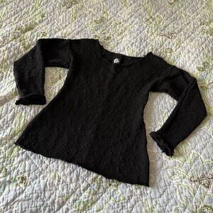 Nuit Atelier Black Knit Sweater Top